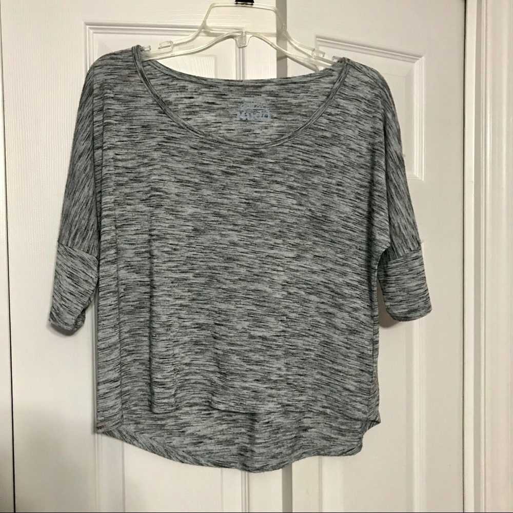 Mudd Grey Loose Fitting Short Sleeve Shirt-Medium